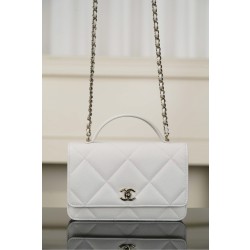 샤넬 Chanel 25K AP4931Wallet on Chain White 19.3cm