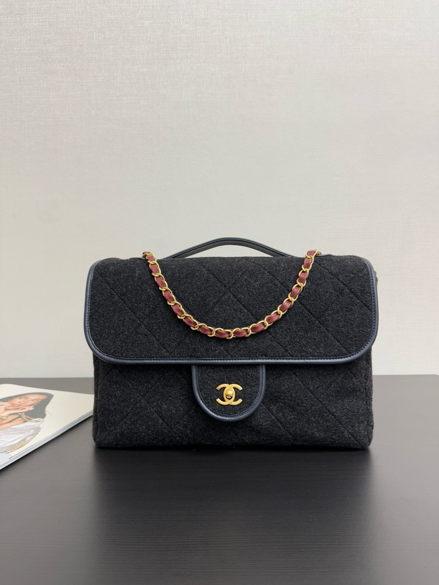 샤넬 Chanel 25k Bag Black 32cm