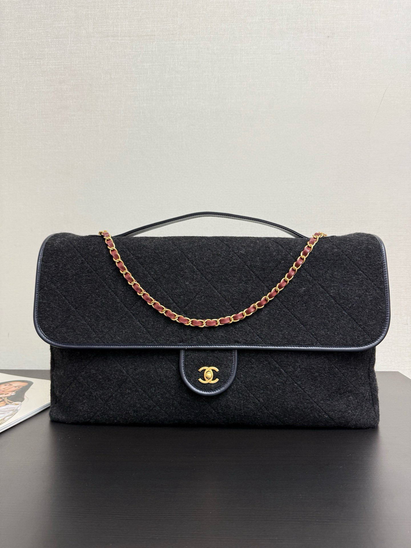 샤넬 Chanel 25k Bag Black 56cm