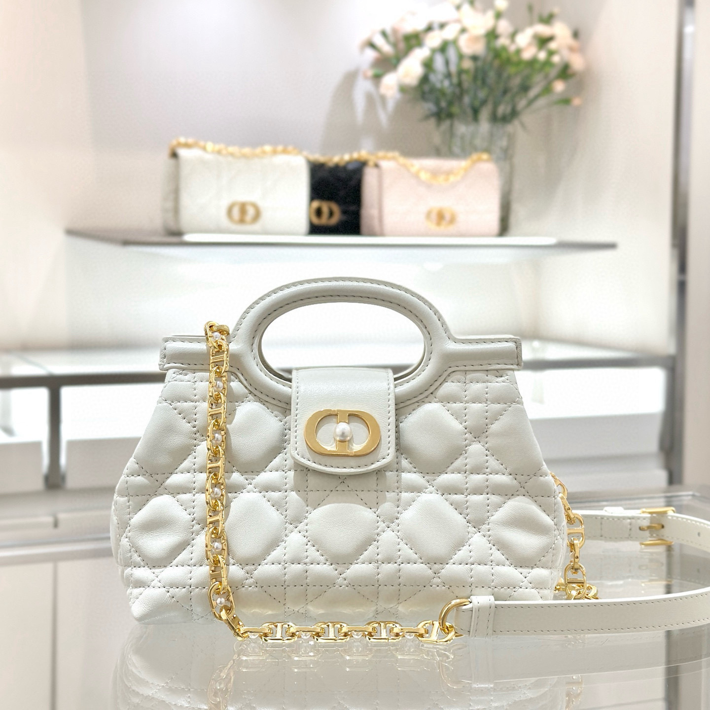 디올 Dior Jolie Mini Top Handle Bag 18cm