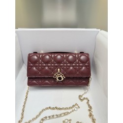 디올 Dior My Dior Mini Bag Wine Red 21cm