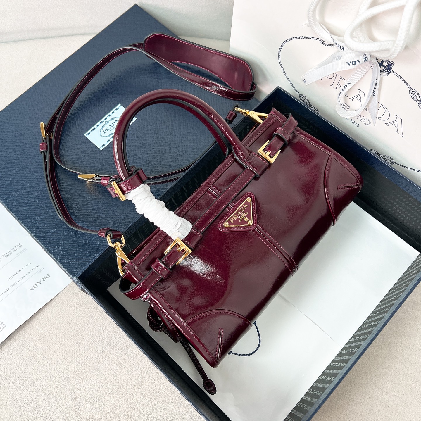 프라다 Prada 1BA486 LuxSoft-Bonnie MINI bag 23.5CM