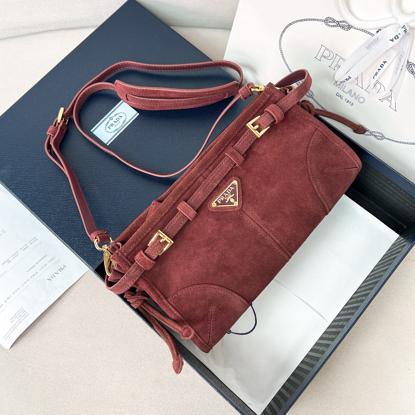 프라다 Prada 1BH215 보니 스몰 가죽 숄더백 26CM