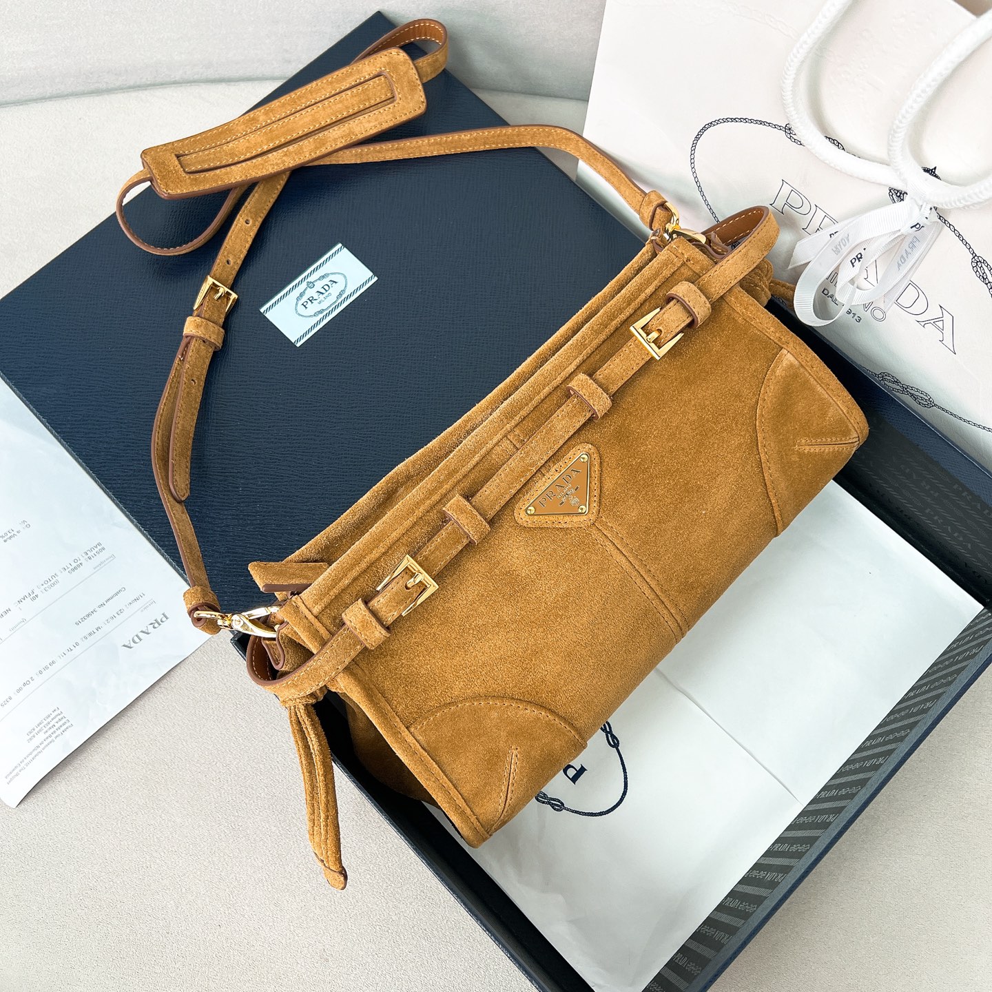 프라다 Prada 1BH215 보니 스몰 가죽 숄더백 26CM