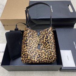 생로랑 Saint laurent/YSL 713938 Le 5 À 7 Supple Small In Pony Hair Leather Beige Black