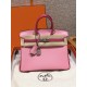 에르메스 Hermes Birkin 25cm Chèvre 5P Pink and E5 Rose Tyrien/silver
