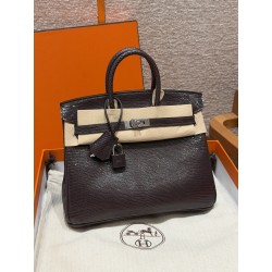 에르메스 Hermes Birkin 25cm Lizard 46 Ebene/silver