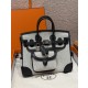 에르메스 Hermes Birkin Cargo 25cm Swift and Canvas Ecru Noir Noir/silver