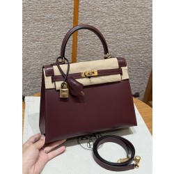 에르메스 Hermes Kelly 25cm Box OG Rouge Sellier/gold