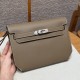 에르메스 Hermes kelly depeches 25cm Epsom 18 Etoupe/silver