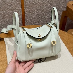 에르메스 Hermes Mini Lindy 19cm Swift OS Fizz/gold