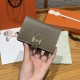 에르메스 Hermes Bearn mini wallet 10.3cm Epsom 18 Etoupe/gold
