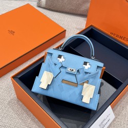 에르메스 Hermes Kelly Doll Epsom 7N Celeste
