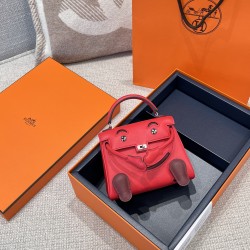 에르메스 Hermes Kelly Doll France Leather 05 Rouge Radieux