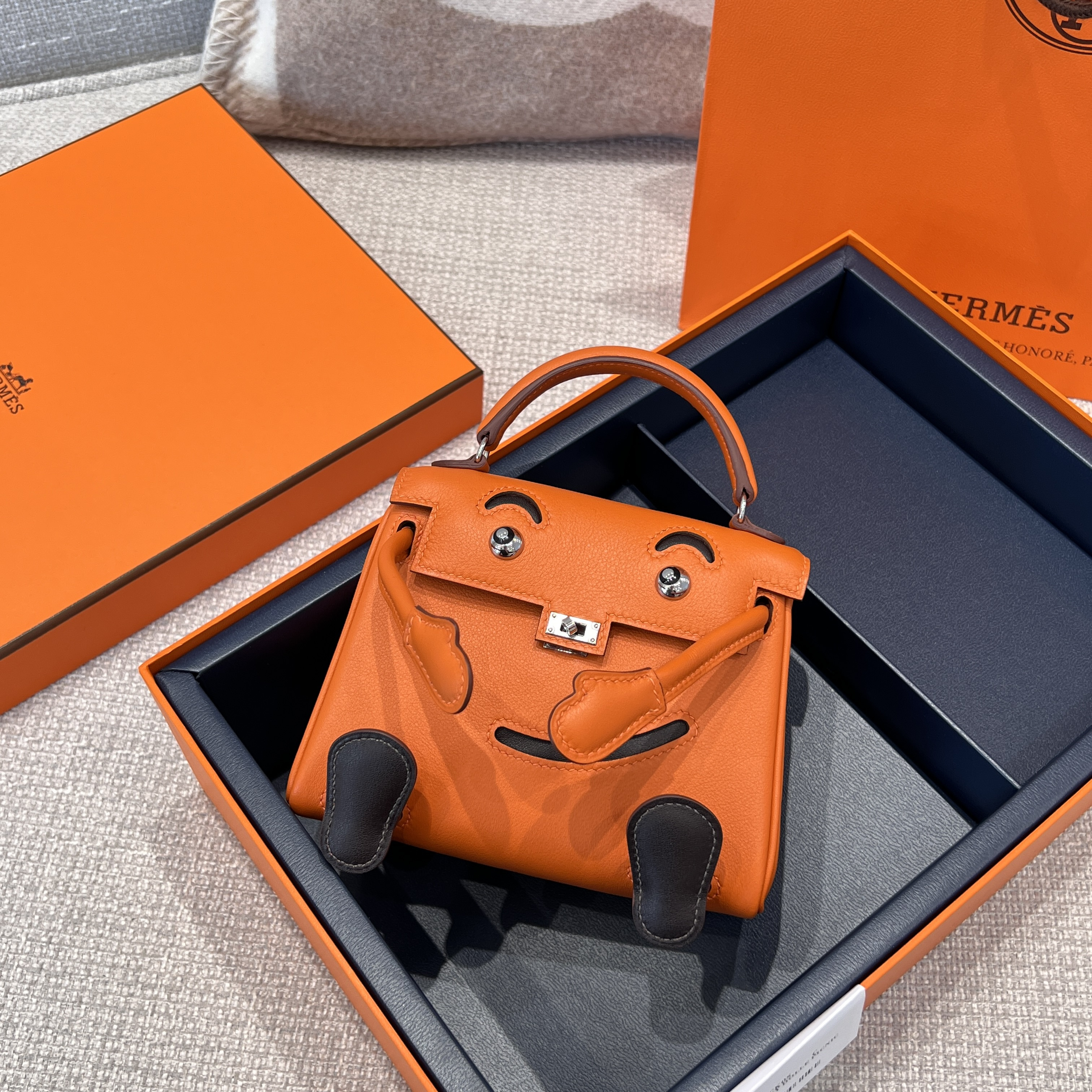 에르메스 Hermes Kelly Doll France Leather 93 Orange