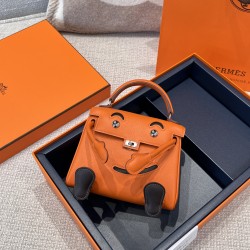에르메스 Hermes Kelly Doll France Leather 93 Orange
