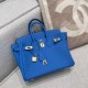에르메스 Hermes Birkin 25cm Germany Leather 0F Blue Frida/gold