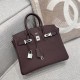 에르메스 Hermes Birkin 25cm Germany Leather 0G Rouge Sellier/silver