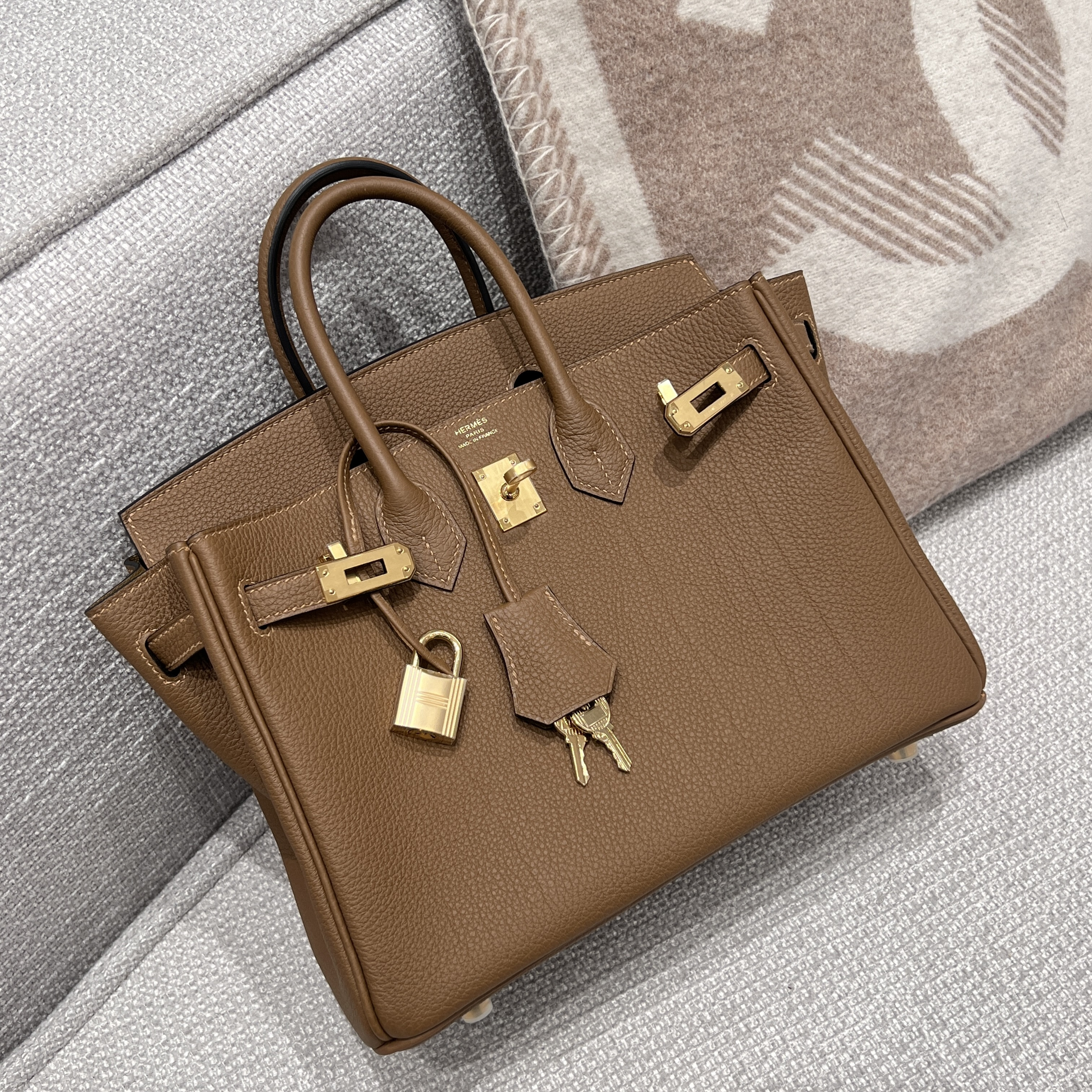 에르메스 Hermes Birkin 25cm Germany Leather 3G Alezan/gold
