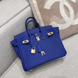 에르메스 Hermes Birkin 25cm Germany Leather 7T Blue Electrique/gold