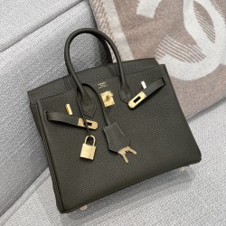 에르메스 Hermes Birkin 25cm Germany Leather 61 Olive Green/gold