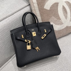 에르메스 Hermes Birkin 25cm Germany Leather 89 Noir/gold