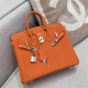에르메스 Hermes Birkin 25cm Germany Leather 93 Orange/silver