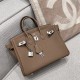 에르메스 Hermes Birkin 25cm Germany Leather D0 Beige De Weimar/silver