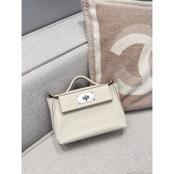 에르메스 Hermes Kelly 2424 Mini Evercolor 8L Beton/silver