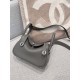 에르메스 Hermes Mini Lindy 19cm Germany Leather 0L Gris Meyer/silver