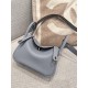 에르메스 Hermes Mini Lindy 19cm Germany Leather J7 Blue Lin/silver