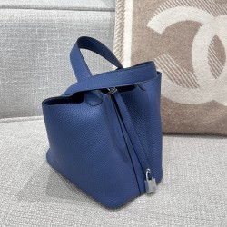 에르메스 Hermes Picotin 18cm Germany Leather P5 Blue Tie/silver