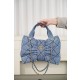 샤넬 Chanel 25k AS5851 Bow bag Blue 38cm