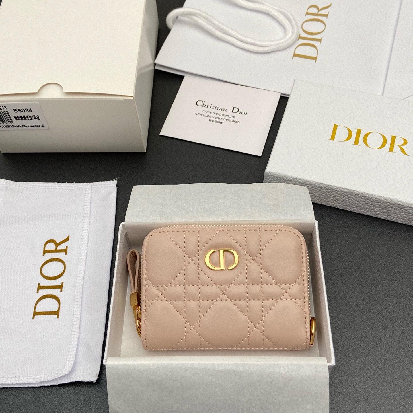 디올 Dior S5034 Jolie Glycine 지갑 11.5cm