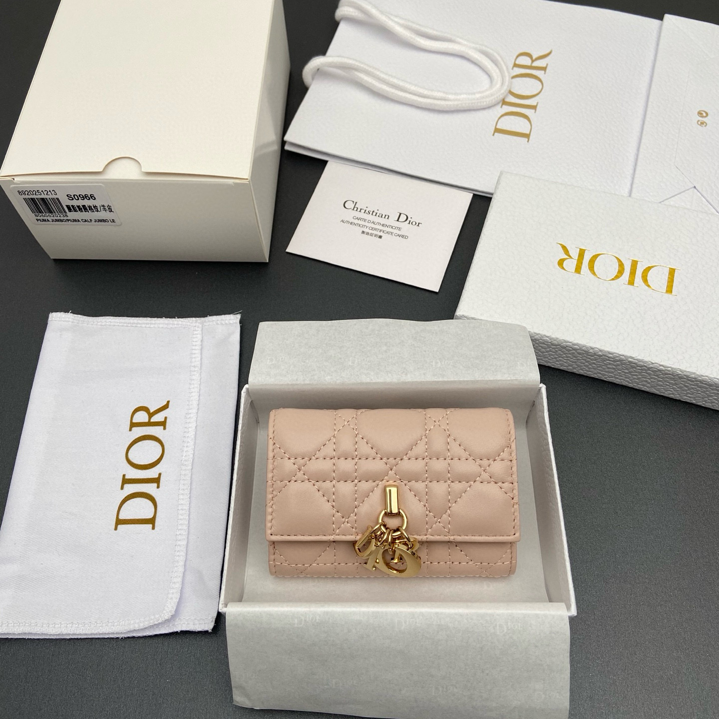 디올 Dior S0966 Jolie Glycine 지갑 11cm