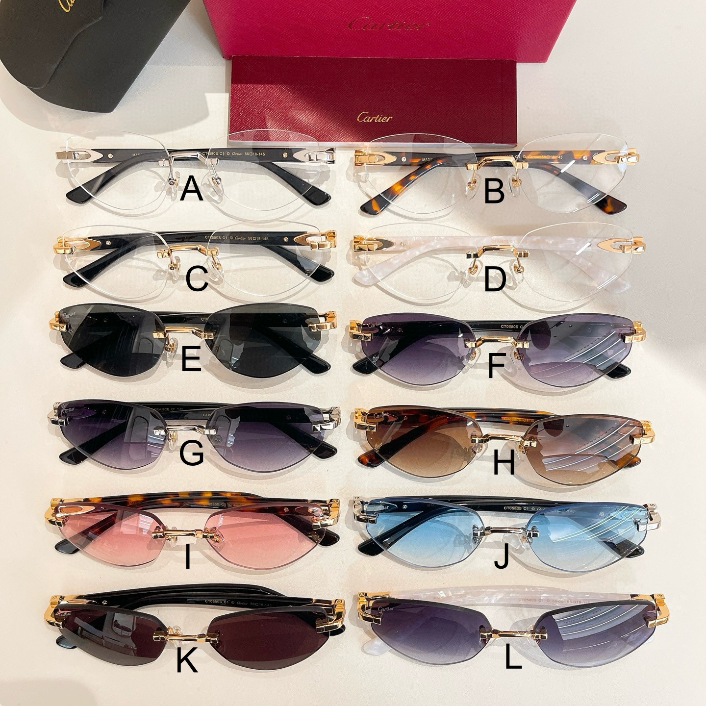 까르띠에 Cartier CT0580S 56口18-145