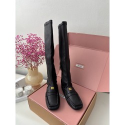 미우 미우 Miu Miu Deck shoes 부츠 Black