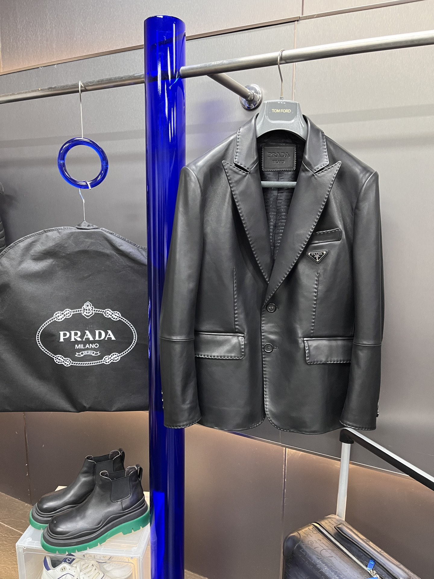 프라다 Prada 레더 재킷