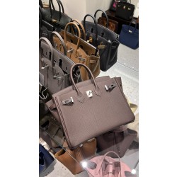 에르메스 Hermes Birkin 25cm Germany Leather 46 Ebene and 28 Caramel/silver