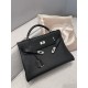 에르메스 Hermes Kelly Maxi 42cm France Leather With Veins 89 Noir/silver