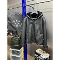 프라다 Prada 레더 재킷
