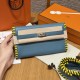 에르메스 Hermes  Kelly to go Tressage 20.5cm Epsom and Swift D2 New Blue Jean and B4 Sun/silver