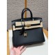 에르메스 Hermes Birkin 25cm Swift 89 Noir/gold