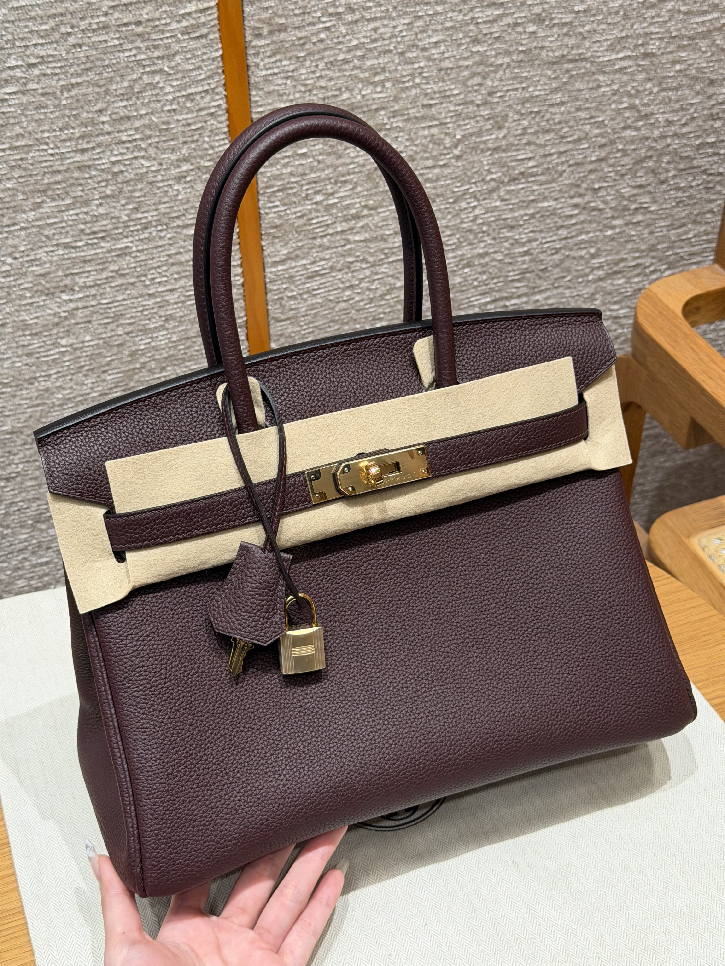 에르메스 Hermes Birkin 30cm Togo OG Rouge Sellier/gold