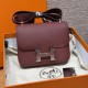 에르메스 Hermes Constance with mirror 19cm Epsom 55 Rouge H/silver