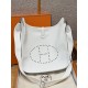에르메스 Hermes Evelyne 33cm clemence 01 Blanc/silver