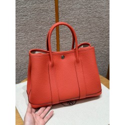 에르메스 Hermes Garden party 30cm Negonda 2R Rouge Pivoine