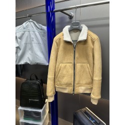 브루넬로 쿠치넬리 Brunello Cucineli 레더 재킷