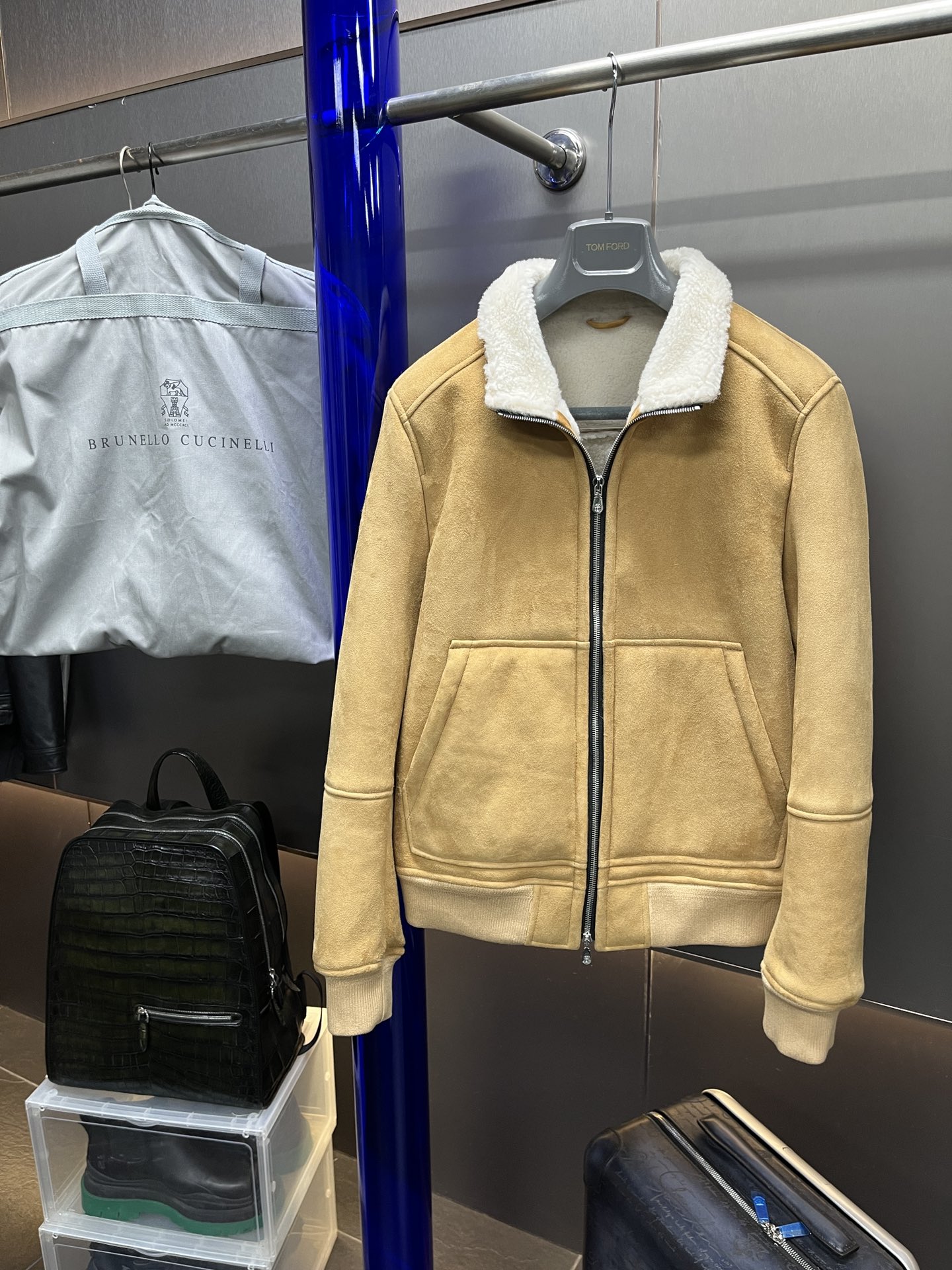 브루넬로 쿠치넬리 Brunello Cucineli 레더 재킷