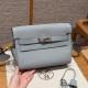 에르메스 Hermes Kelly Messenger 24cm Togo P0 Gris pantin/silver